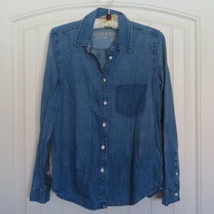 GAP 1969 SHIRT Shadow Wash Faux Pocket Small (K455)